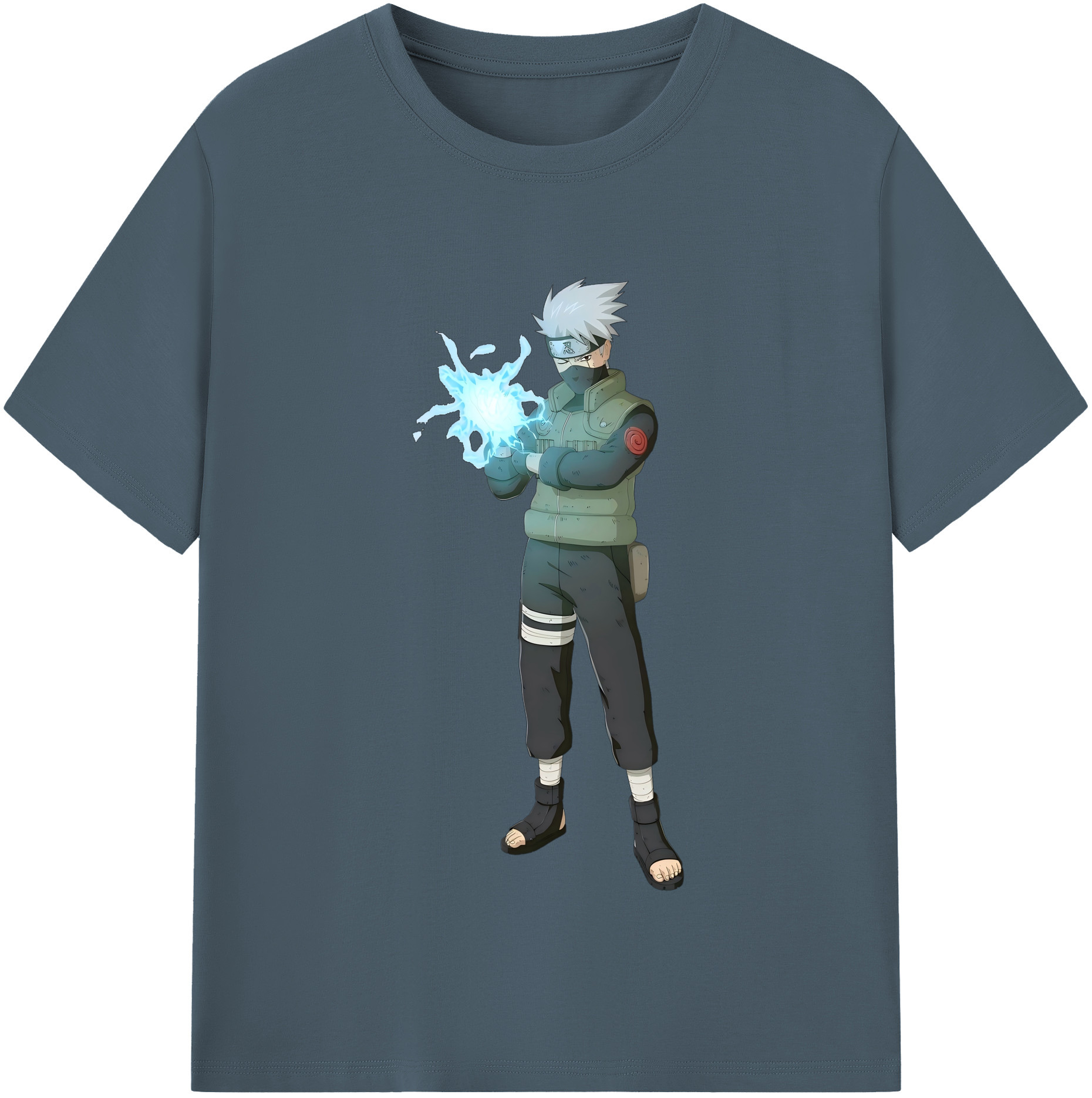 （画像用） NARUTO -ナルト- はたけ カカシ Hatake Kakashi 綿100％半袖Tシャツ（フロントプリント）